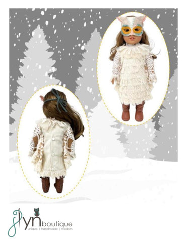 My Sunshine Dolls 18 Inch Modern Boho Owl Dress-Up 18" Doll Clothes Pattern Pixie Faire