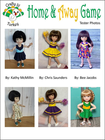 Crafty Lil Turkey 8" BJD Home & Away Game Pattern for 8" BJD Dolls such as Ten Ping and Mini Sara Pixie Faire