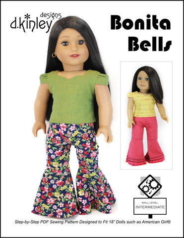 Dkinley Designs 18 Inch Historical Bonita Bells 18" Doll Clothes Pattern Pixie Faire