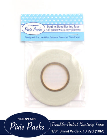 Pixie Faire Pixie Packs Pixie Packs 1/8" (3mm) Wide Double Sided Basting Tape 10m (10.9 yd) Roll Pixie Faire
