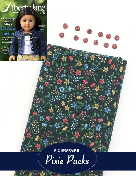 Limited Edition Floral Cotton Denim Jacket Pixie Pack