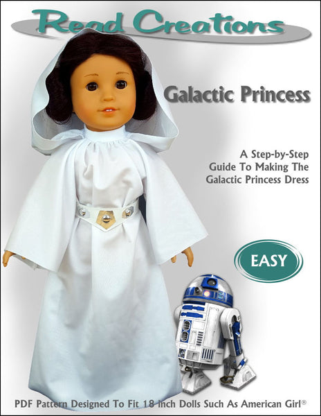 ReadCreations Galactic Princess Dress Doll Clothes Pattern 18 inch American  Girl Dolls