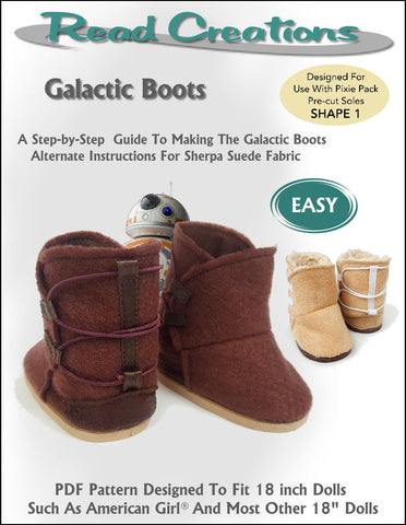 Read Creations Shoes Galactic Shoes 18" Doll Shoes Pixie Faire
