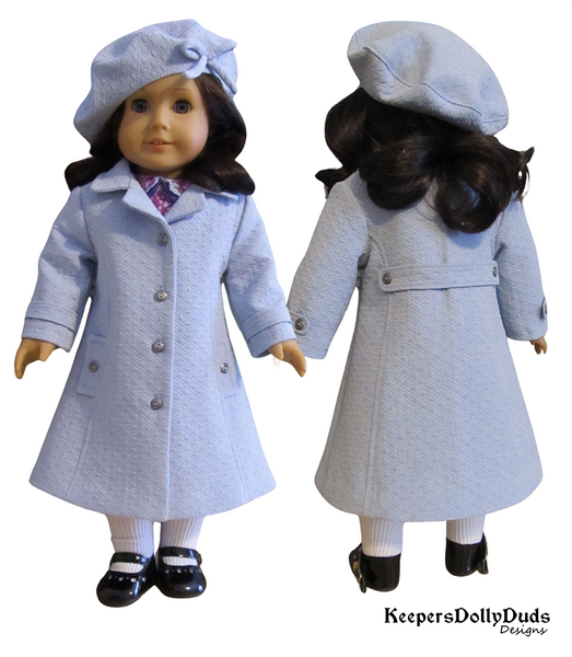 Keepers Dolly Duds Coat Essentials 18 inch Doll Clothes PDF Pattern