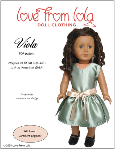 Love From Lola 18 Inch Modern Viola 18" Doll Clothes Pattern Pixie Faire