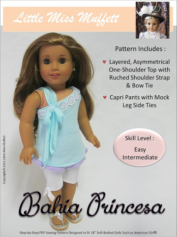 Little Miss Muffett 18 Inch Modern Bahia Princesa 18" Doll Clothes Pattern Pixie Faire