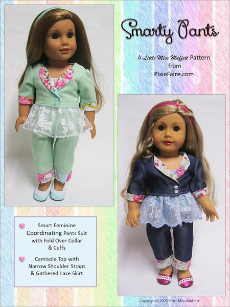 Little Miss Muffett Smarty Pants Doll Clothes Pattern 18 inch