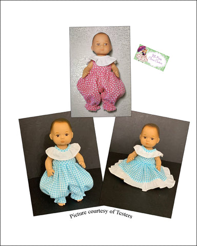 Mon Petite Cherie Couture 8" Baby Dolls Quelita Dress and Romper 8" Baby Doll Clothes Pattern Pixie Faire