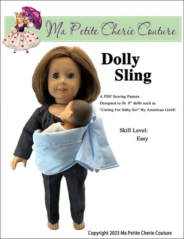 Mon Petite Cherie Couture 8" Baby Dolls Dolly Sling 8" Baby Doll Accessories Pixie Faire