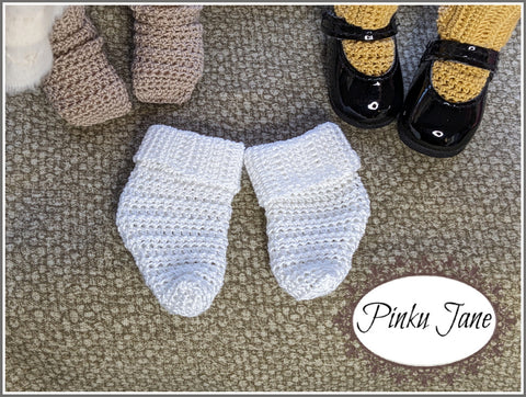 Pinku Jane Gorjuss Basic Crochet Socks Crochet Pattern For 12-12.5" Gorjuss and Siblies Dolls Pixie Faire