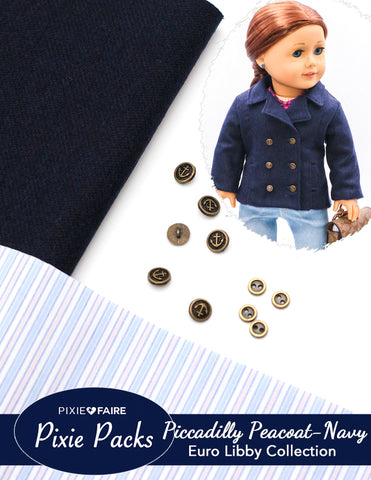 Pixie Faire Pixie Packs Pixie Packs Piccadilly Peacoat Euro Libby Collection Navy Pixie Faire