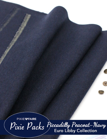 Pixie Faire Pixie Packs Pixie Packs Piccadilly Peacoat Euro Libby Collection Navy Pixie Faire