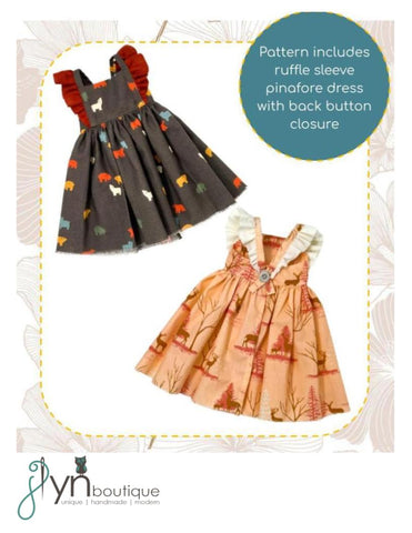 My Sunshine Dolls 18 Inch Modern Pinafore Dress 18" Doll Clothes Pattern Pixie Faire