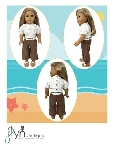J Lyn Boutique 18 Inch Modern Seaside Retreat 18" Doll Clothes Pattern Pixie Faire