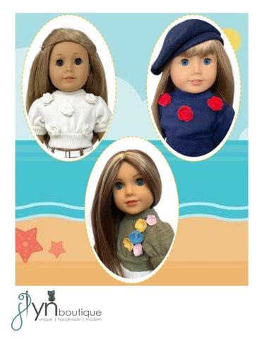 J Lyn Boutique 18 Inch Modern Seaside Retreat 18" Doll Clothes Pattern Pixie Faire