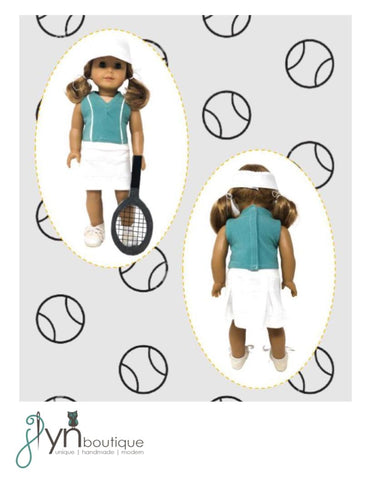My Sunshine Dolls 18 Inch Modern Sporty Tennis Gal 18" Doll Clothes Pattern Pixie Faire