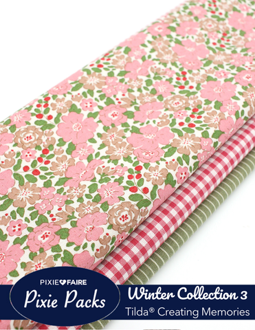 Pixie Faire Pixie Packs Pixie Packs Tilda Fabrics Creating Memories Winter Collection 3 Pixie Faire