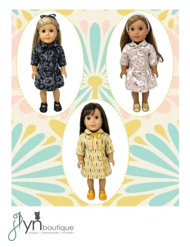 J Lyn Boutique 18 Inch Historical Vintage Coat Dress 18" Doll Clothes Pattern Pixie Faire