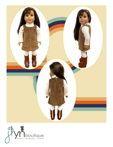 J Lyn Boutique 18 Inch Modern Vintage Jumper 18" Doll Clothes Pattern Pixie Faire