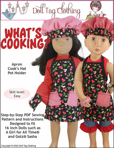 Doll Tag Clothing A Girl For All Time What's Cooking? 16" A Girl For All Time® Doll Clothes Pattern Pixie Faire