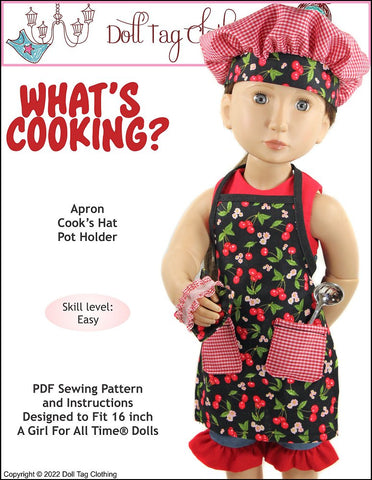 Doll Tag Clothing A Girl For All Time What's Cooking? 16" A Girl For All Time® Doll Clothes Pattern Pixie Faire