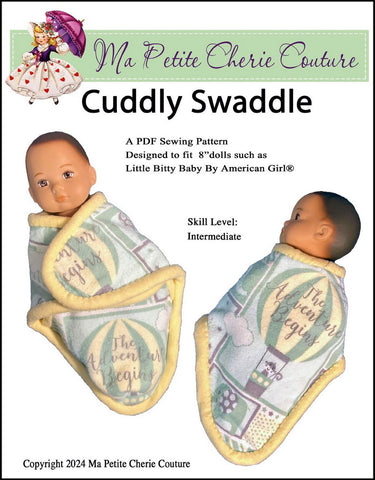 Mon Petite Cherie Couture 8" Baby Dolls Cuddly Swaddle 8" Baby Doll Accessories Pixie Faire