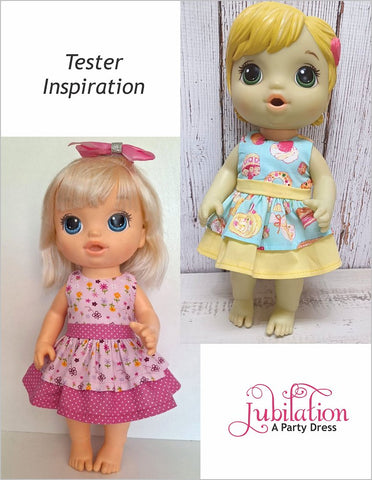 Doll Tag Clothing Baby Alive Doll Jubilation Party Dress Pattern for 12-13" Baby Alive Dolls Pixie Faire