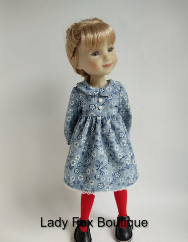 Lady Fox Boutique Ruby Red Fashion Friends Cozy Autumn Dress 14.5-15 Inch Doll Clothes Pattern Pixie Faire