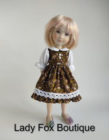 Lady Fox Boutique Siblies Glasha Dress Doll Clothes Pattern for 12" Siblies Dolls Pixie Faire