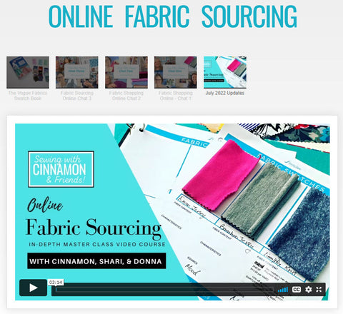SWC Classes Online Fabric Sourcing Master Class Video Course Pixie Faire
