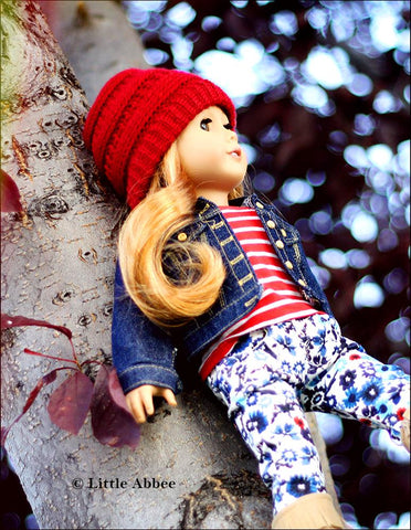Little Abbee Crochet First Day Hat 18" Doll Crochet Pattern Pixie Faire