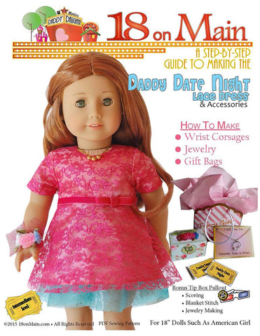 18 On Main 18 Inch Modern Daddy Date Night 18" Doll Clothes Pattern Pixie Faire