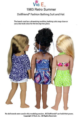 Via E Dollfriends 1963 Retro Summer Doll Clothes Pattern For Dollfriends Pixie Faire