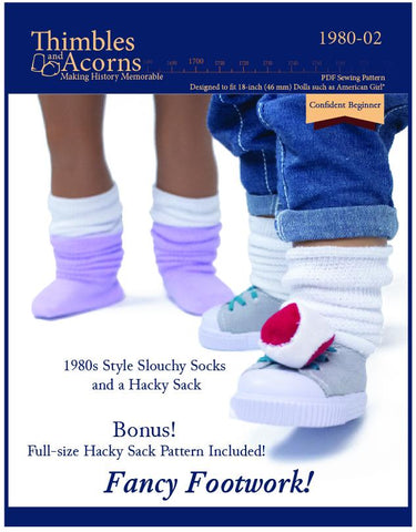 Thimbles and Acorns 18 Inch Historical Fancy Footwork Doll Clothes Pattern For 18" Dolls Pixie Faire