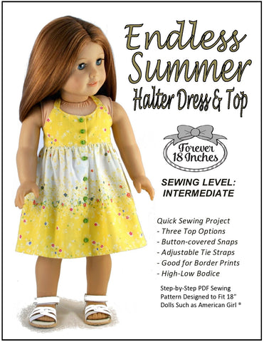 Forever 18 Inches 18 Inch Modern Endless Summer Halter Dress and Top 18" Doll Clothes Pixie Faire