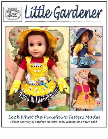 Forever 18 Inches 18 Inch Modern Little Gardener 18" Doll Clothes Pattern Pixie Faire
