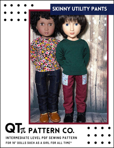 QTπ Pattern Co A Girl For All Time Skinny Utility Pants Pattern For A Girl For All Time Dolls Pixie Faire