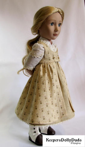 Keepers Dolly Duds Designs A Girl For All Time Regency Pinafore Dress and Fichu Pattern For A Girl For All Time Dolls Pixie Faire