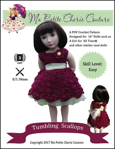 Mon Petite Cherie Couture A Girl For All Time Tumbling Scallops for AGAT Dolls Pixie Faire