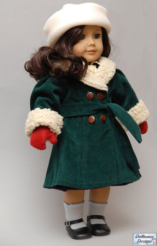 Dollhouse Designs 18 Inch Historical 1930s Coat Set 18" Doll Clothes Pattern Pixie Faire