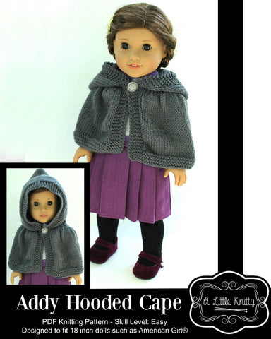 A Little Knitty Knitting Addy Hooded Cape Knitting Pattern Pixie Faire