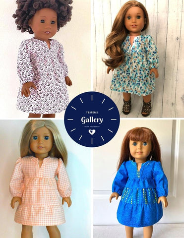 Liberty Jane 18 Inch Modern Alice Springs Dress 18” Doll Clothes Pattern Pixie Faire