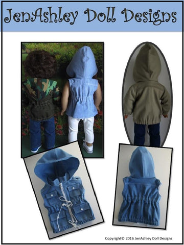 Jen Ashley Doll Designs 18 Inch Modern Go Everywhere Anorak Jacket 18" Doll Clothes Pixie Faire