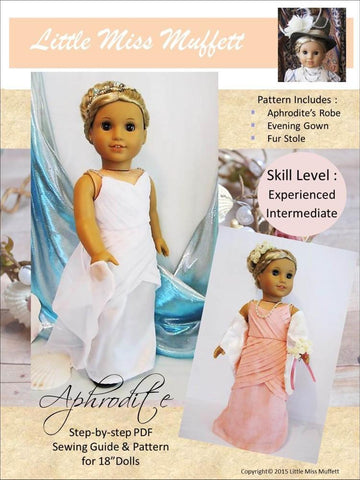 Little Miss Muffett 18 Inch Modern Aphrodite 18" Doll Clothes Pattern Pixie Faire
