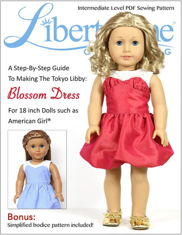Liberty Jane 18 Inch Modern Blossom Dress 18" Doll Clothes Pattern Pixie Faire