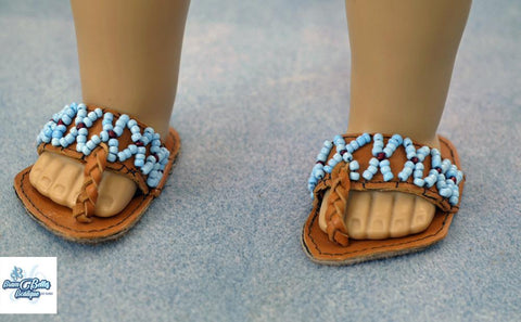 Brambelles boutique Shoes Cleopatra's Sandals 18" Doll Shoe Pattern Pixie Faire