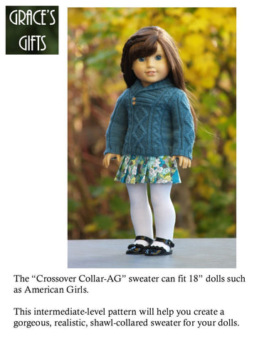 Grace's Gifts Knitting Crossover Collar Aran Knitting Pattern Pixie Faire