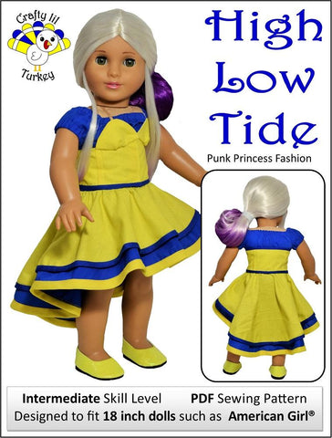 Crafty Lil Turkey 18 Inch Historical High Low Tide 18" Doll Clothes Pattern Pixie Faire