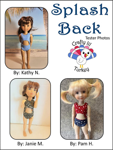 Crafty Lil Turkey Siblies Splash Back To The 1980s  Pattern for 12" Siblies Dolls Pixie Faire