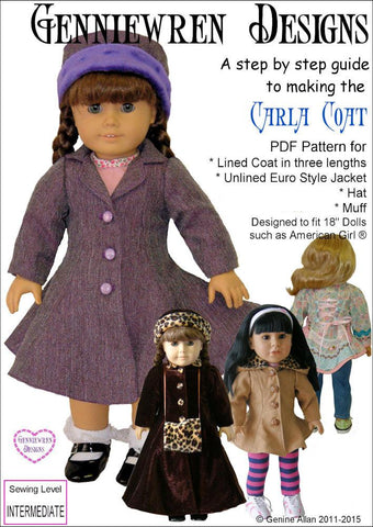 Genniewren 18 Inch Modern Carla Coat 18" Doll Clothes Pixie Faire